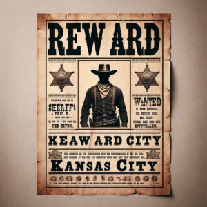 "Reward Poster Kansas City"