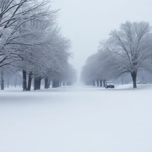 Heavy snowfall in Kansas City