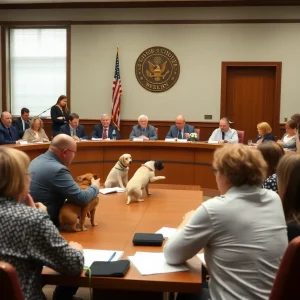 Kansas City council members discussing animal control proposals