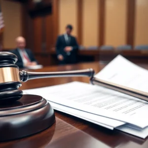 Courtroom setup for a drug overdose case in Kansas City