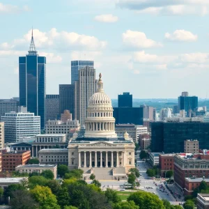 Image showing government buildings in Kansas City amidst economic uncertainty