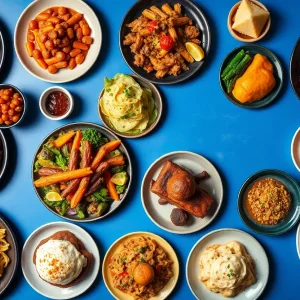 A collage of dishes from Black-owned restaurants in Kansas City