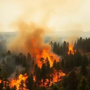 Wildfire in the Pine Barrens of New Jersey