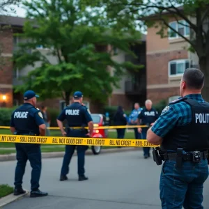 Police investigating a shooting scene in Gladstone