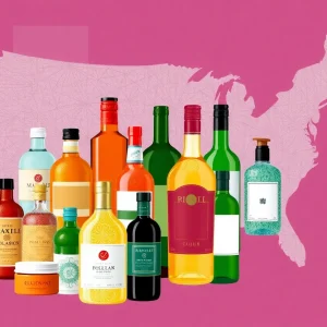 Illustrative image of beauty and liquor products symbolizing organized retail theft.