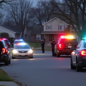 Police presence during a standoff in Kansas City