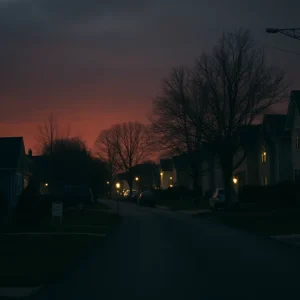 Neighborhood scene reflecting concern and safety in political offices