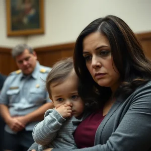 Courtroom depicting a serious child endangerment case