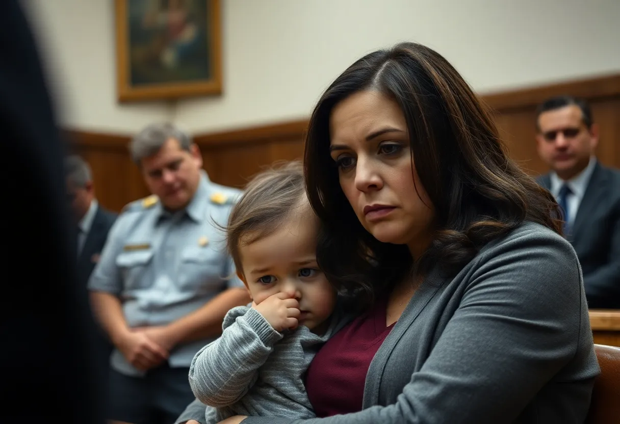 Courtroom depicting a serious child endangerment case