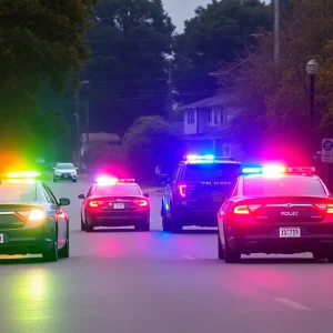 Police activity in a Kansas City neighborhood