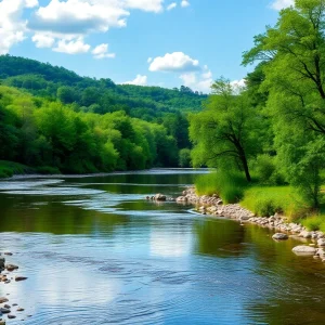 Beautiful landscape of the Ozark National Scenic Riverways park