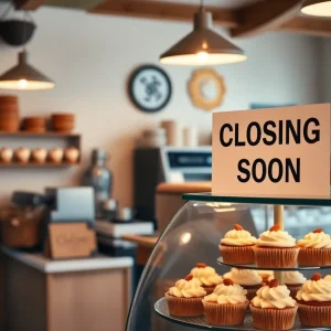 Interior of Smallcakes Bakery with cupcakes on display