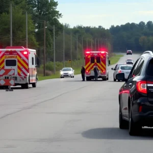 Scene of a bicyclist car collision in Douglas County, Missouri