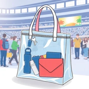 Clear bag with permitted items at UMKC events