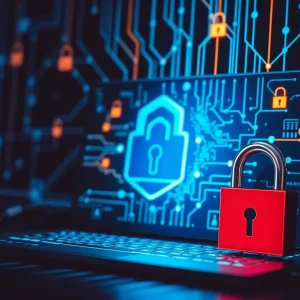 Illustration of cybersecurity breach