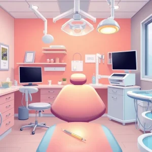 Dental office with safety equipment for patients
