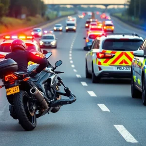 Scene of fatal motorcycle crash on Interstate 670