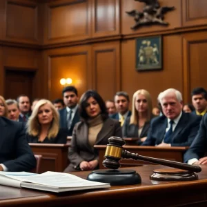 Courtroom scene for Fredrick Scott trial