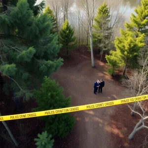 Police investigation scene in Binley Woods related to missing person case