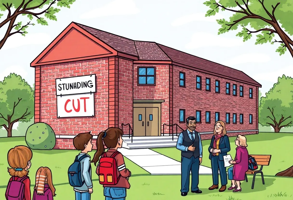 Illustration depicting Kansas City school funding challenges