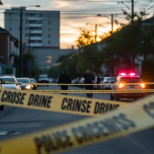 Police investigation scene in Kansas City