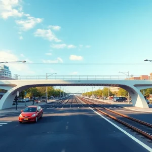 Illustration of a proposed flyover crossing in Kansas City