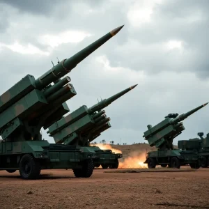 Patriot missile system deployed for defense