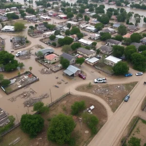 Emergency responders assisting in Texas flood recovery