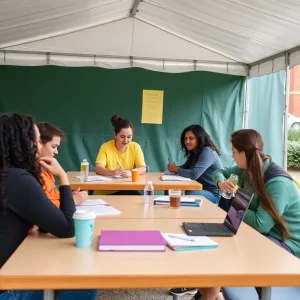 Students attending classes at Kansas City Community College due to Arrowhead Middle School relocation.