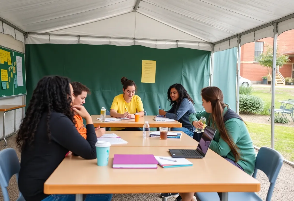 Students attending classes at Kansas City Community College due to Arrowhead Middle School relocation.