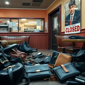 Disarray in a restaurant after immigration raids