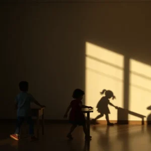 Symbolic representation of concerns over child safety in schools.