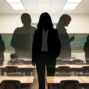 A visual representation of parents expressing concern for child safety in schools