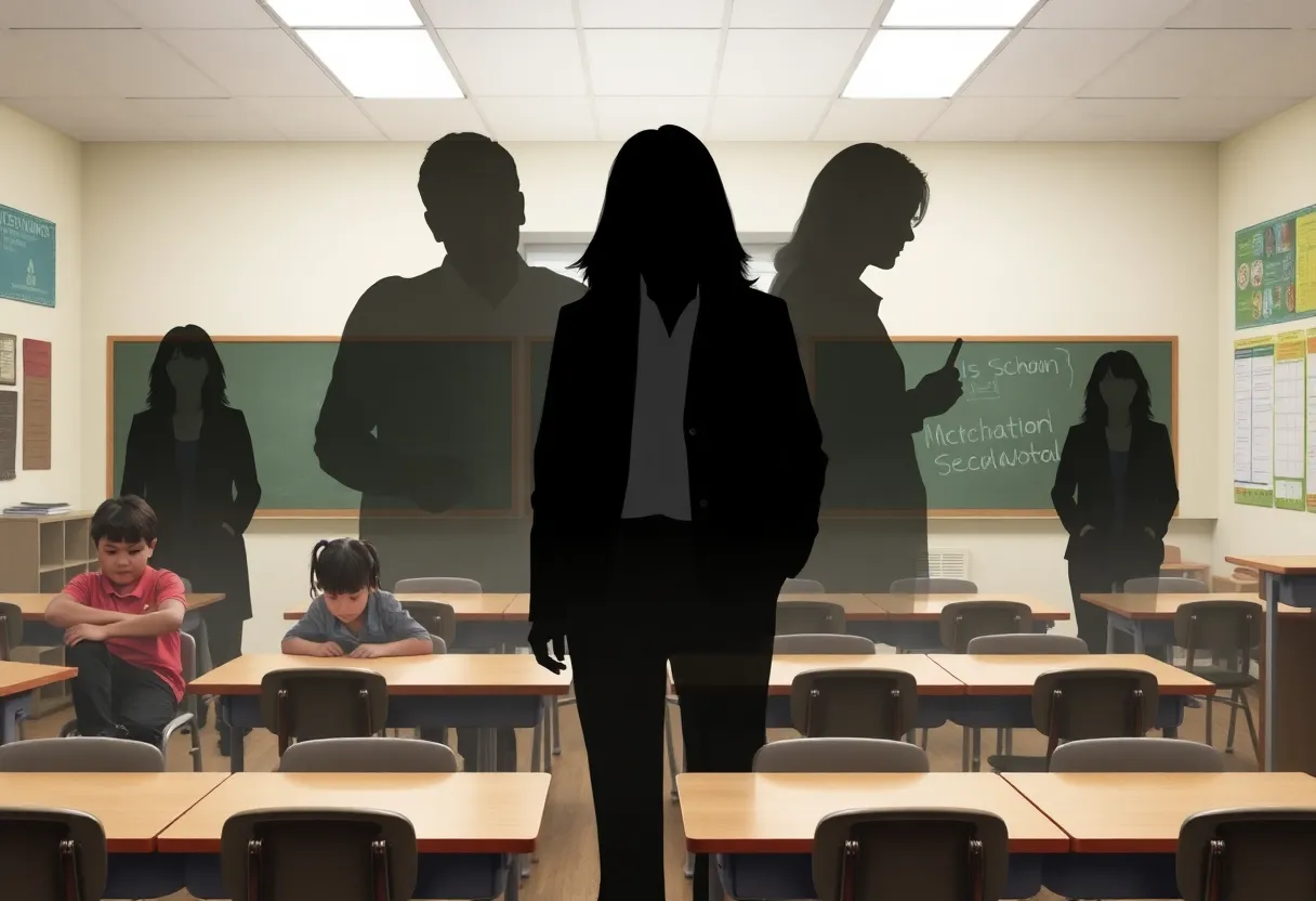 A visual representation of parents expressing concern for child safety in schools