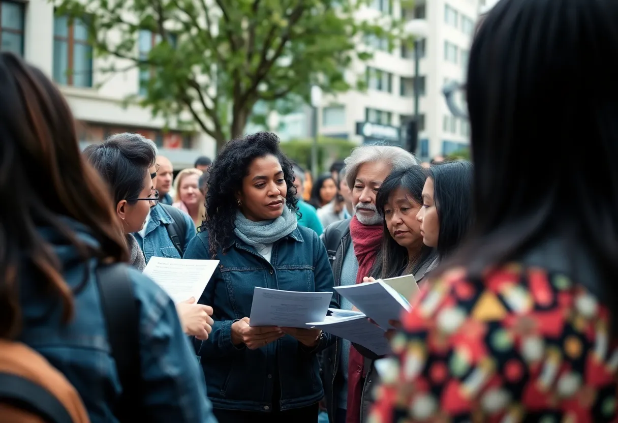 Community members gathering to assist in search for missing person