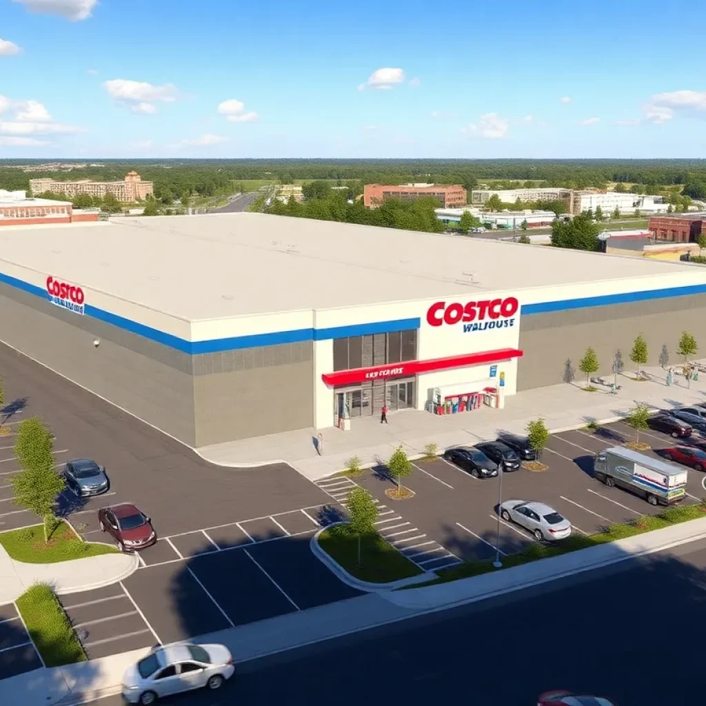 Rendering of proposed Costco warehouse in Lee's Summit, Missouri