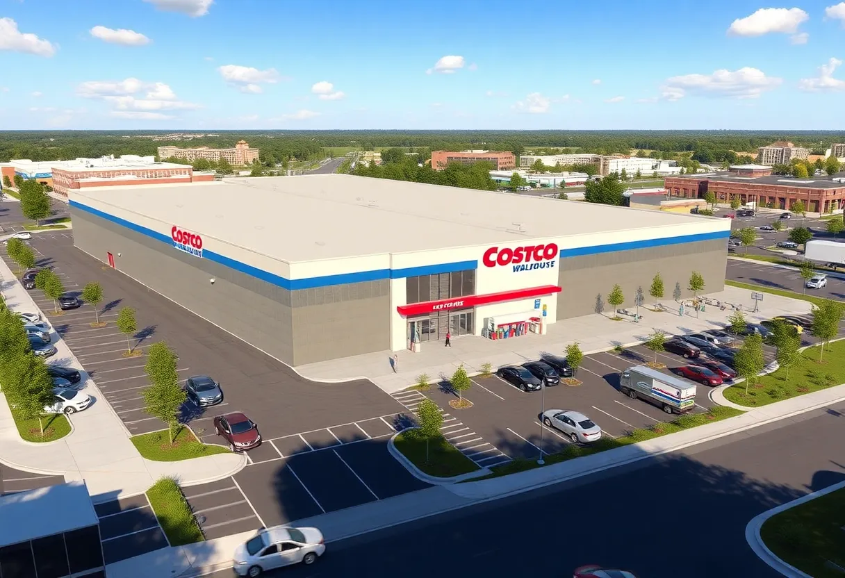 Rendering of proposed Costco warehouse in Lee's Summit, Missouri