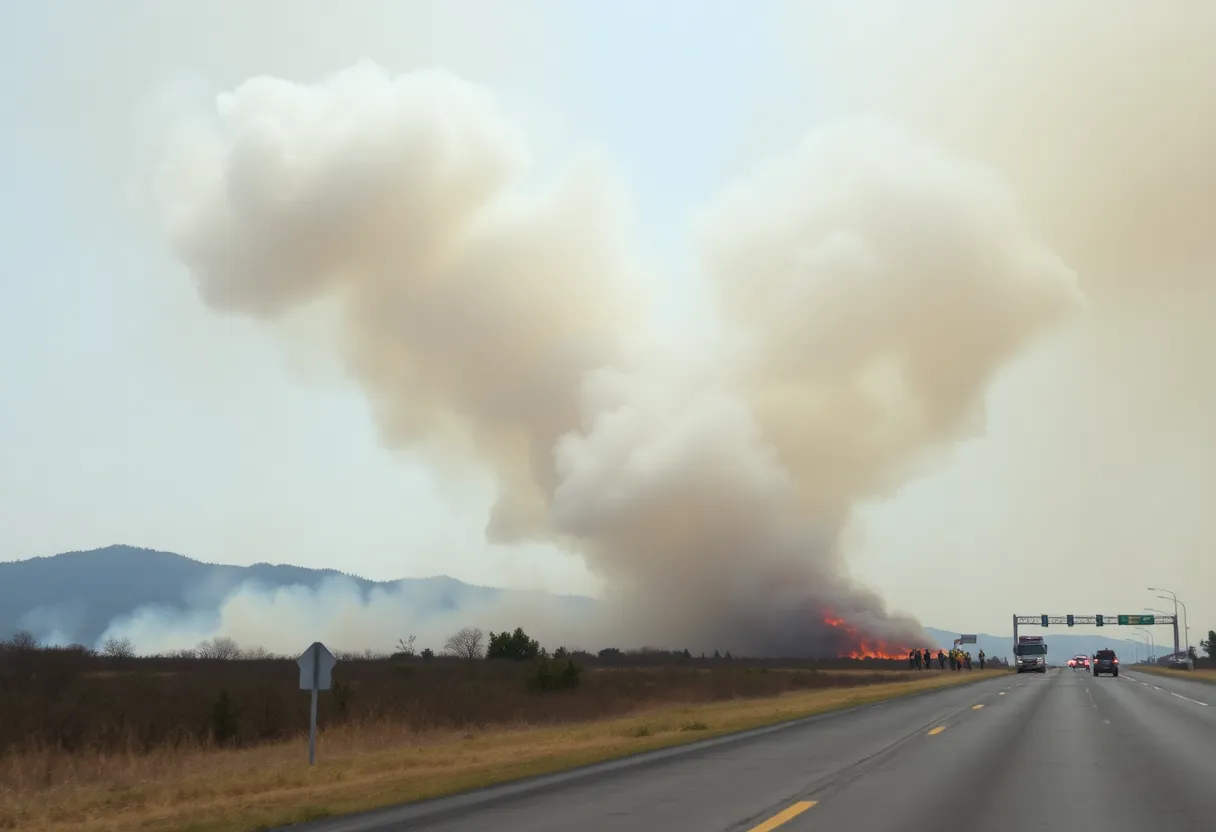Brush fire near Honoapiʻilani Highway in Kaanapali