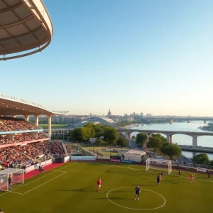 Temwa Chawinga during the river goal event at CPKC Stadium