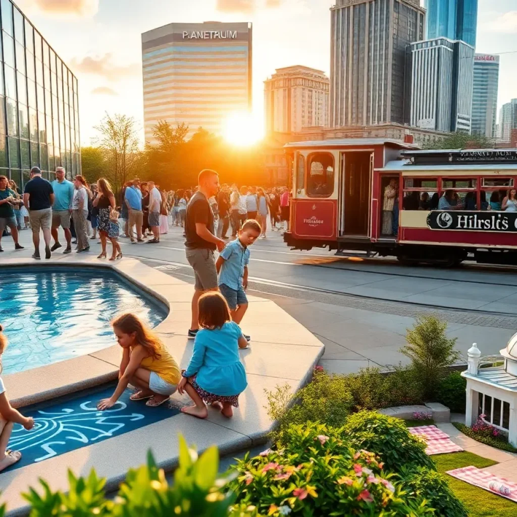 Families enjoying the Kansas City Zoo, streetcar ride, and outdoor market during a lively weekend
