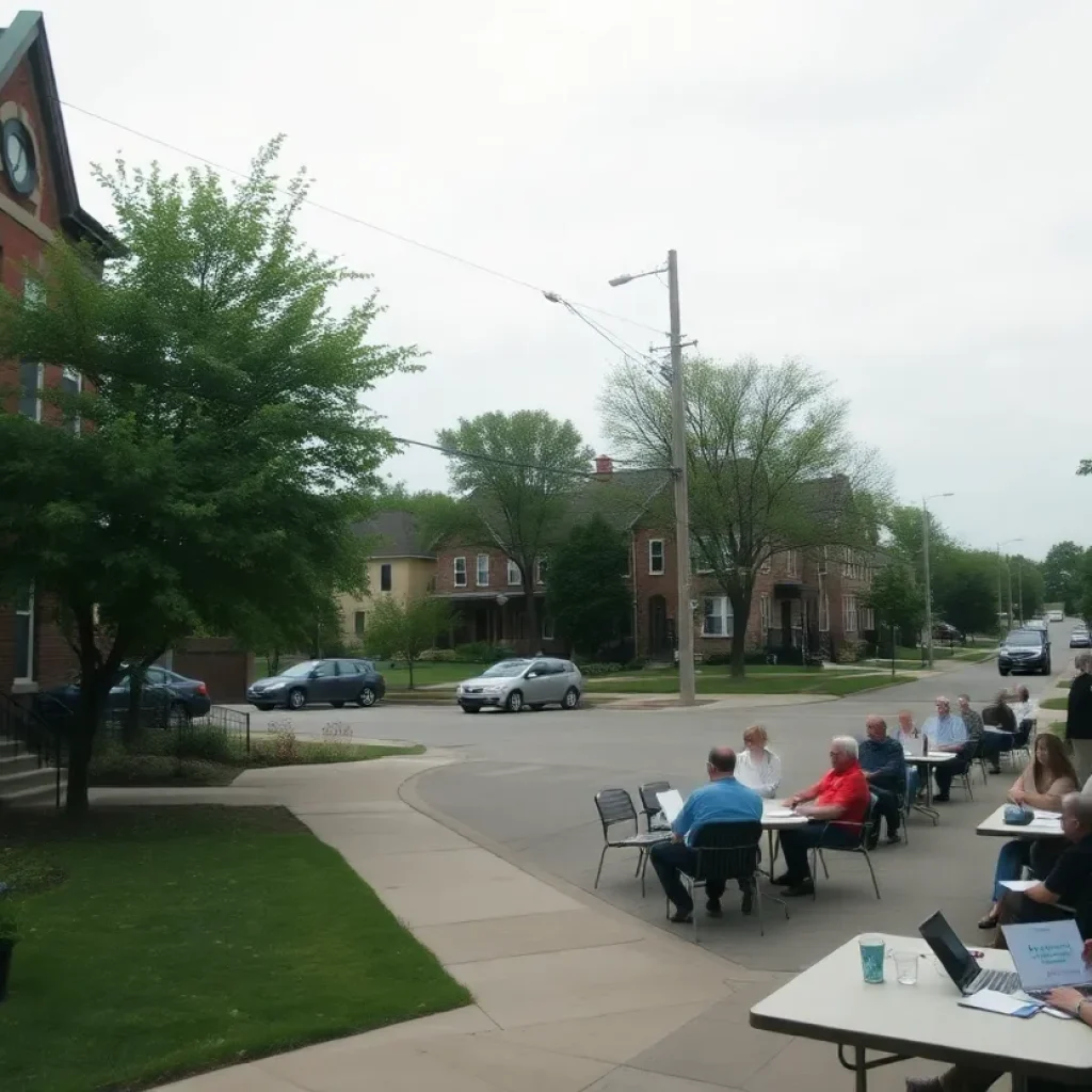 Kansas City neighborhood and community meeting discussing property taxes and assessments