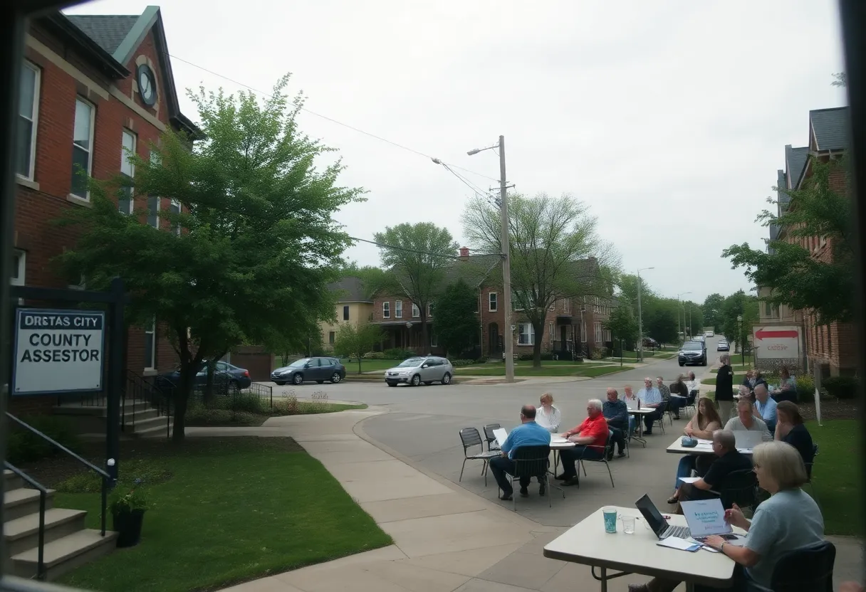 Kansas City neighborhood and community meeting discussing property taxes and assessments
