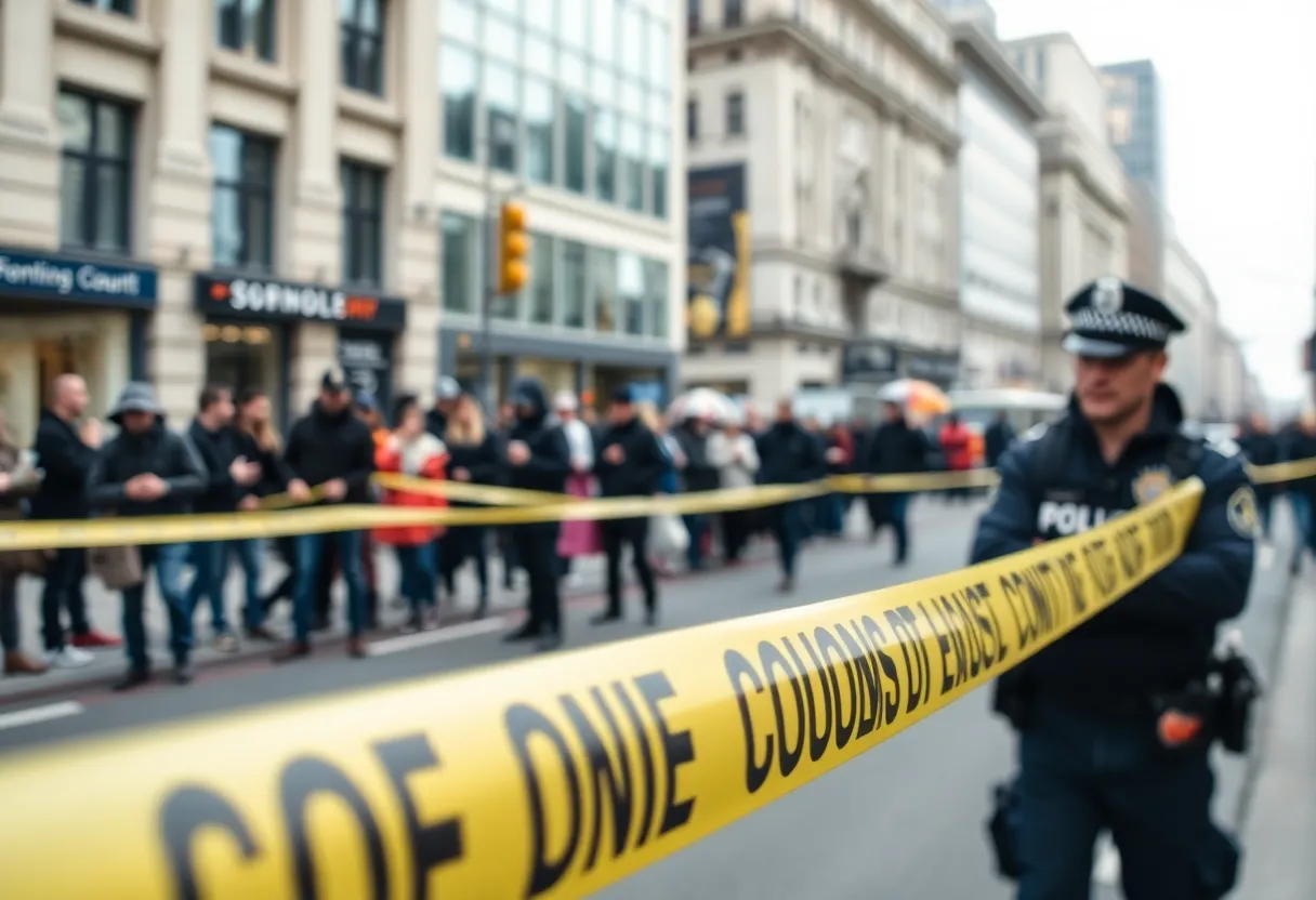 Police activity at a shooting scene in Kansas City