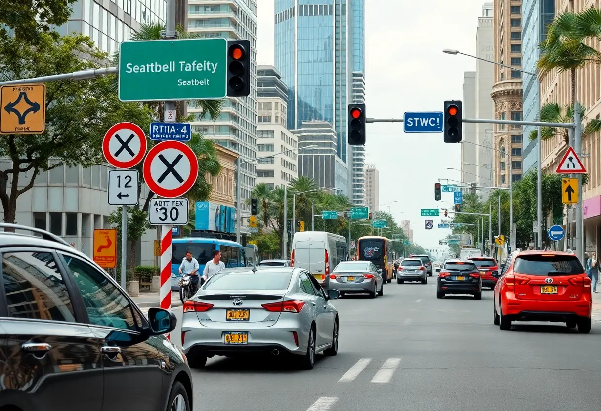 Traffic intersection in Kansas City highlighting road safety