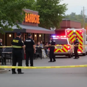 Police responding to a stabbing incident at a BBQ restaurant in Shawnee.