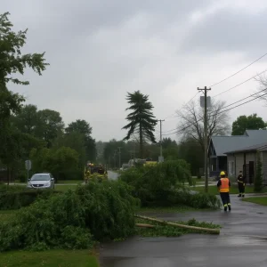 Severe storm damage in Shenandoah
