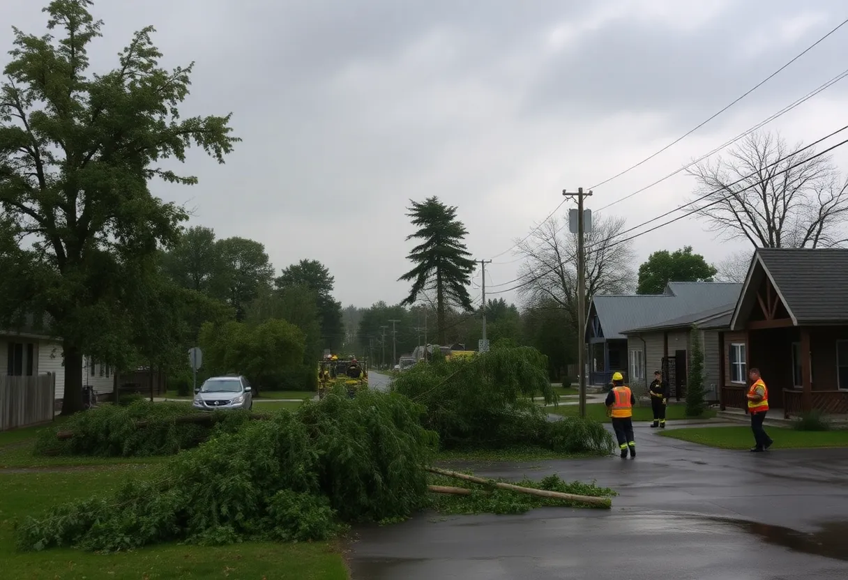 Severe storm damage in Shenandoah