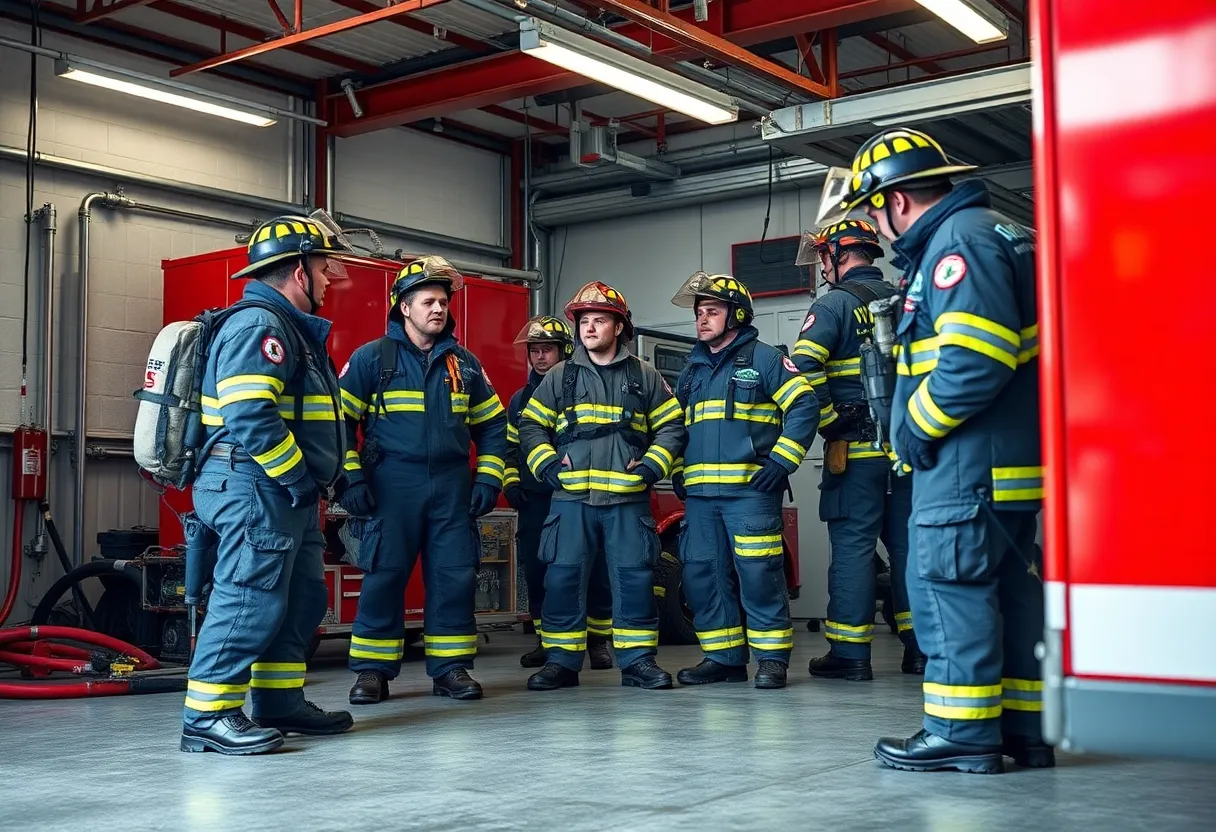 Firefighters training at Kansas City Fire Department