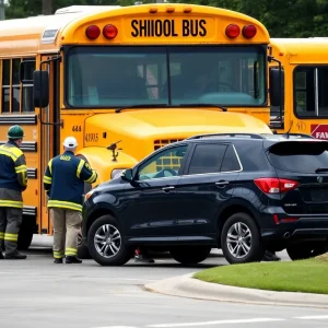 Collision between school bus and SUV in Kansas City