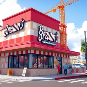 Rendering of Braum's new restaurant in Topeka, Kansas